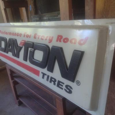 Vintage Resin Advertising Dayton Tires for a Back Lit Retail Wall Display Choice A