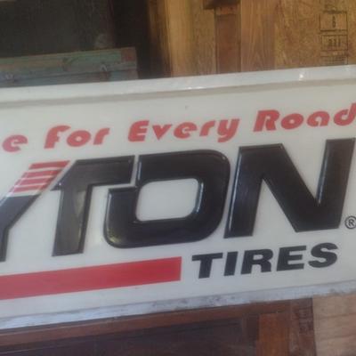 Vintage Resin Advertising Dayton Tires for a Back Lit Retail Wall Display Choice B