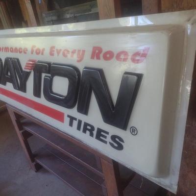 Vintage Resin Advertising Dayton Tires for a Back Lit Retail Wall Display Choice B