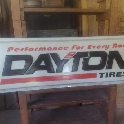 Vintage Resin Advertising Dayton Tires for a Back Lit Retail Wall Display Choice B