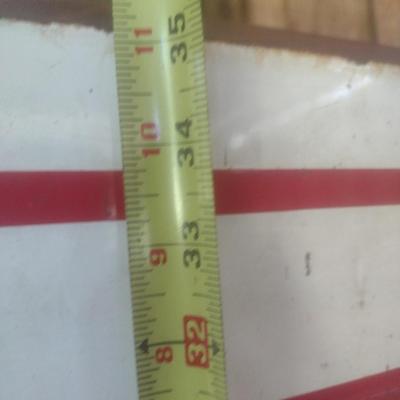 Antique 1957 Porcelain Covered Metal Commercial 108" x 35" Advertising Sign for Firestone Brand Products