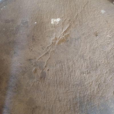 Antique Single Slab Tree Trunk Chopping Block Table 33"