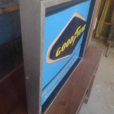 Vintage Commercial Retail Metal and Relief Resin Advertising Wall Display Sign Good Year and Sinclair