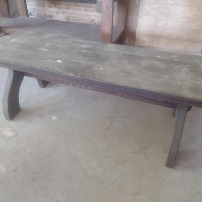 Solid Wood Amish Trestle Style Sitting Bench