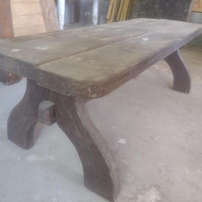 Solid Wood Amish Trestle Style Sitting Bench