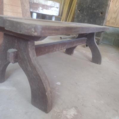 Solid Wood Amish Trestle Style Sitting Bench