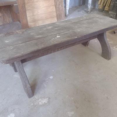 Solid Wood Amish Trestle Style Sitting Bench