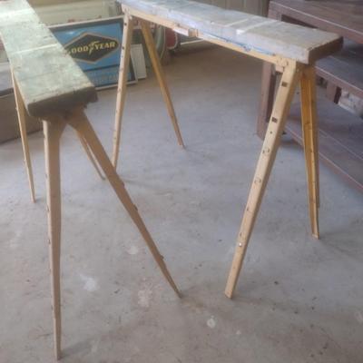 Pair of Heavy-Duty Folding Leg Saw Bucks