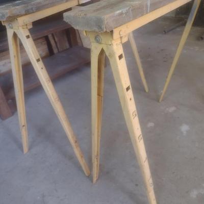 Pair of Heavy-Duty Folding Leg Saw Bucks