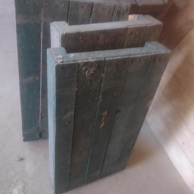 Set of Three Wood Slat Berry Farm Flats Crates