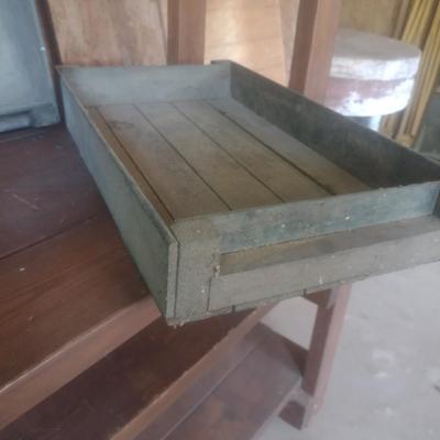 Set of Three Wood Slat Berry Farm Flats Crates