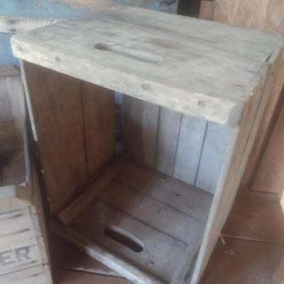 Pair of Vintage Wooden Orchard Crates Includes Fay Mosteller Gaffney, SC