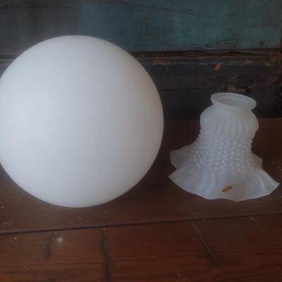 New in Box Light Shades Includes 12 Round Shaped Made in France and Four Bell Shaped