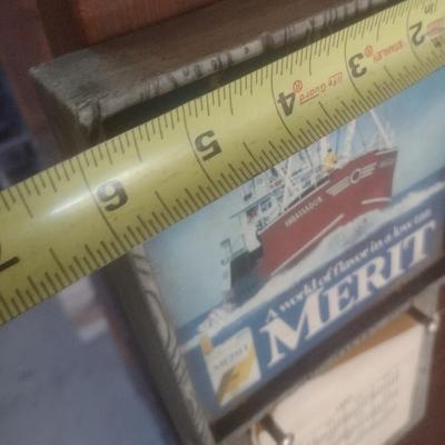 Vintage Tobacco Advertising Merit Brand Tobacco Resin Wall Calander Board