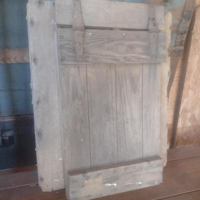 Antique Wood Outhouse Toilet Seat and Lid