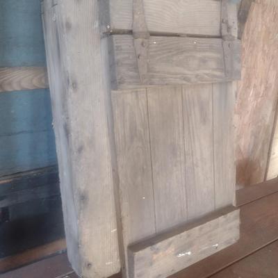 Antique Wood Outhouse Toilet Seat and Lid