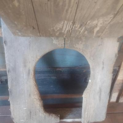 Antique Wood Outhouse Toilet Seat and Lid