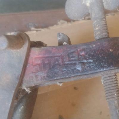 Antique Cast Metal Shaler Tire Shop Repair Tool Includes Vulcanizer Clamps