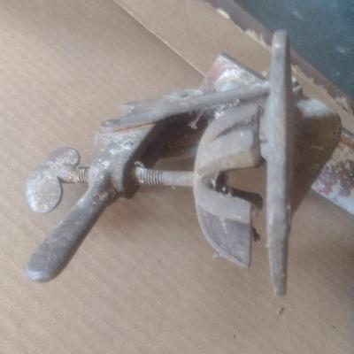 Antique Cast Metal Shaler Tire Shop Repair Tool Includes Vulcanizer Clamps