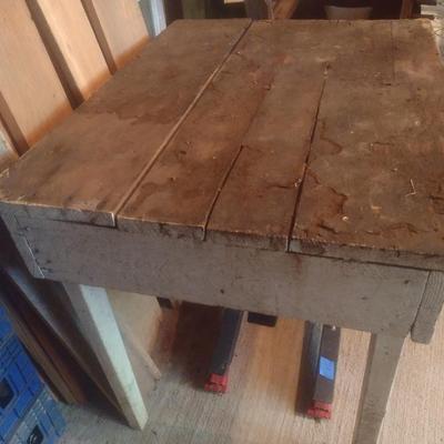 Vintage Solid Wood Hand Crafted Farm Worktable (B3)