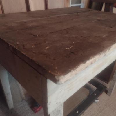 Vintage Solid Wood Hand Crafted Farm Worktable (B3)