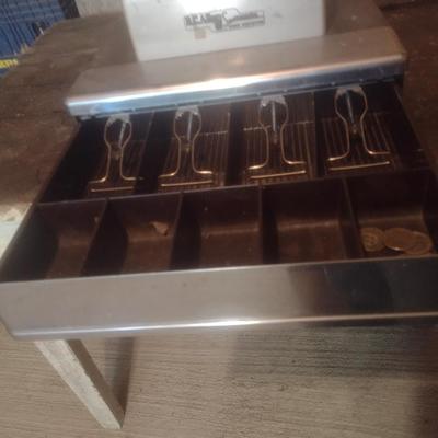 R, C. Allen Vintage Cash Register with Key and Cash Drawer