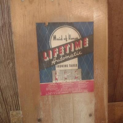 Vintage Maid of Honor Lifetime Automatic Wooden Ironing Board