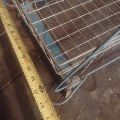 Antique Metal Wire Child's Push Stroller Shopping Cart