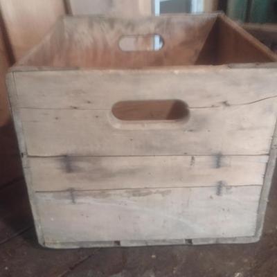Vintage Coble Dairy Wood Milk Crate