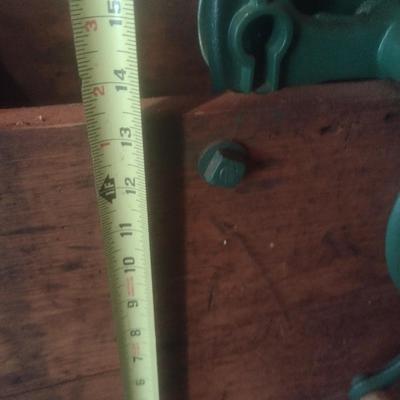 Black Hawk Corn Sheller Mounted on Wood Catch Crate
