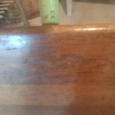 Vintage Flip Seat Wood Pew with Cast Frame 48"