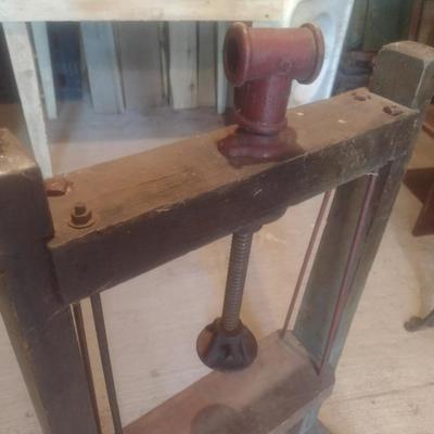 Vintage Wood Framed Fruit Press