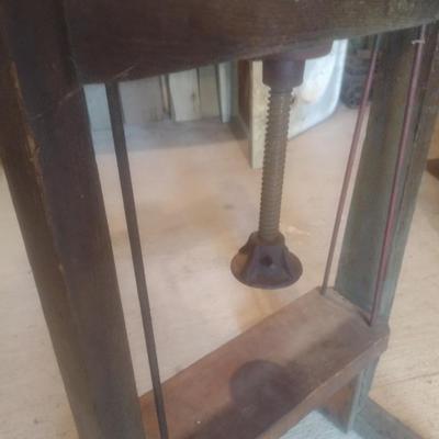 Vintage Wood Framed Fruit Press