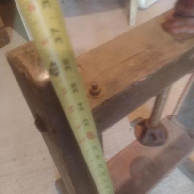 Vintage Wood Framed Fruit Press