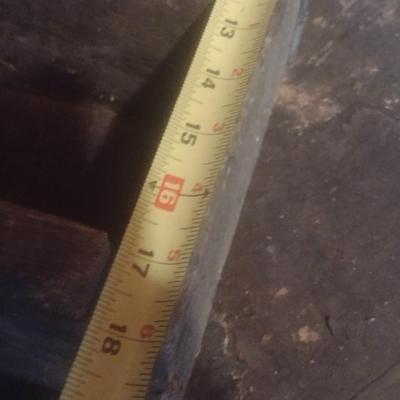 Primitive Three Compartment Wood Toolbox