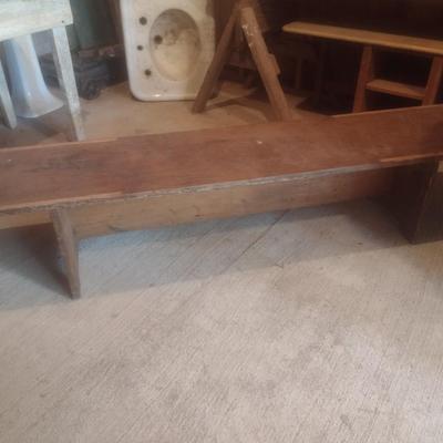 Vintage Wormy Chestnut Sitting Bench