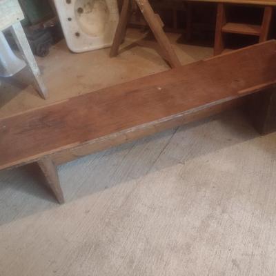Vintage Wormy Chestnut Sitting Bench