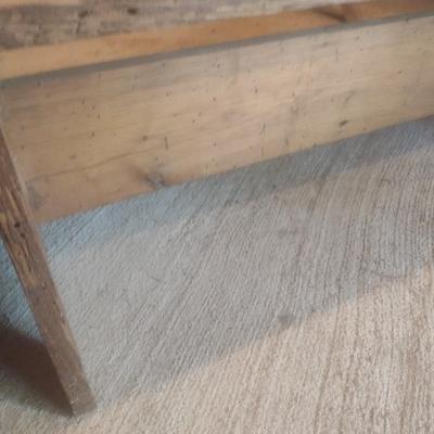 Vintage Wormy Chestnut Sitting Bench