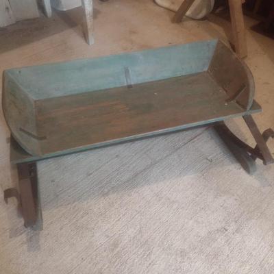 Vintage Buckboard Wagon Sitting Bench with Spring Mount