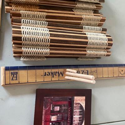 Bow maker, bamboo, decor, fans, and bird