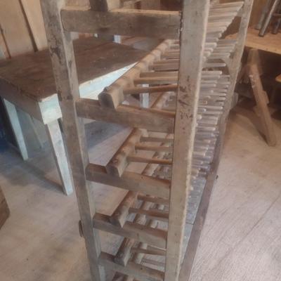 Antique 6 Tier Cobbler's Shoe Factory Rack