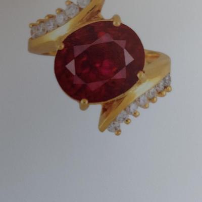 GIA CERTIFIED LAB GROWN RUBY RING