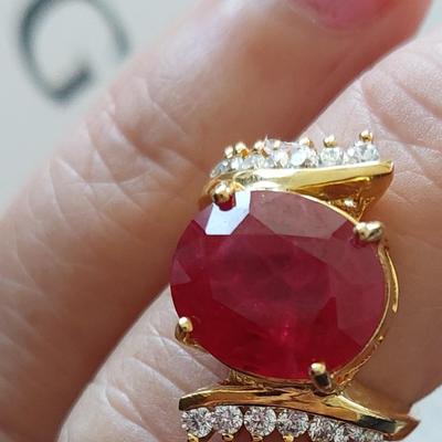 GIA CERTIFIED LAB GROWN RUBY RING