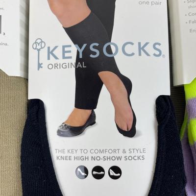 Keysocks No-Show Socks 3 Pair Plus Size