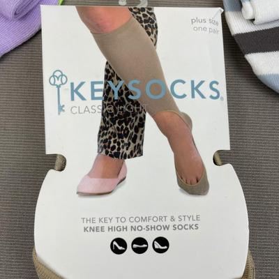 Keysocks No-Show Socks 3 Pair Plus Size