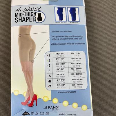 Assets by Spanx Hi Waist Mid Thigh Shaper Size 3 Nude