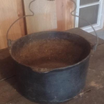 Antique Cast Iron Firepit Pot