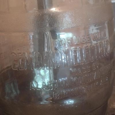 Vintage Alabama Manufacturing Gem Dandy Electric Churn Glass Jar with Electric Churn Motor Choice A