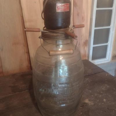Vintage Alabama Manufacturing Gem Dandy Electric Churn Glass Jar with Electric Churn Motor Choice A