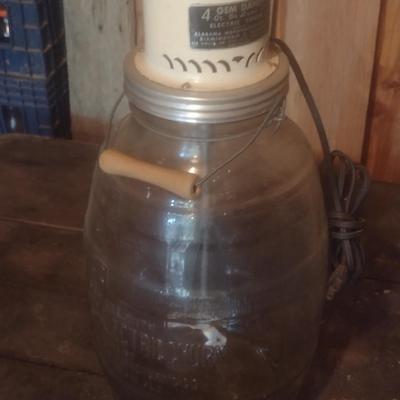 Vintage Alabama Manufacturing Gem Dandy Electric Churn Glass Jar with Electric Churn Motor Choice B